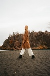 Girl in Duluth MN Black Sand Beach Fashion Photo